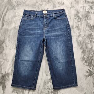 Levi's Jeans Womens 16 Blue 512 Perfectly Slimming High Rise Capri Stretch Denim